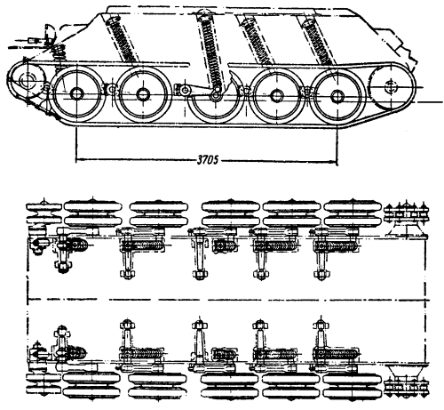 Схема подвески танка Т-34