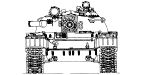 Т-55А, вид спереди. Печатать при 300 dpi