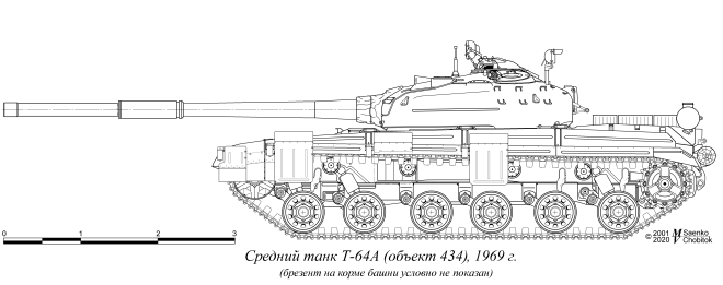 Т-64А образца середины 1969 г.