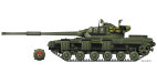 Средний танк Т-64А (объект 434) образца 1969 года. Группа советских войск в Германии, первая половина 70-х гг. © Alex Lee