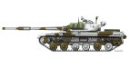 Средний танк Т-64Р в деформирующей окраске для зимних фонов © Alex Lee
