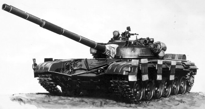 Т-72 с бортовыми щитками
