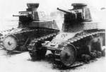 Танки Т-18 с 45-мм пушками и без двигателей, захваченные немцами. Группа армий "Юг". Июнь 1941 г.