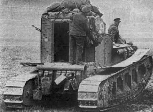 Средний танк Мk.А. "Whippet". Вид сзади
