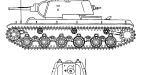 Опытный образец танка КВ. Печатать при 300 dpi
