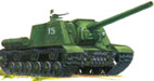 122-мм тяжелая САУ ИСУ-122. Рис. А. Валеева