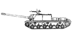 122-мм тяжелая САУ ИСУ-122C. Рис. А. В. Карпенко