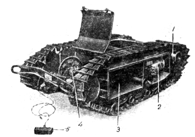 Танкетка-торпеда (вид сзади и сбоку)