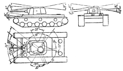 Фиг. 8. Танк КВ-1с. Пространство у танка вне поля зрения