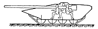 Рис. 7. Схема установки пушки и размещения экипажа в танке «S»