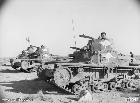 Лёгкий танк M11/39, захваченный австралийцами