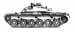 Схема опытного ракетного танка "Объект 150Т"